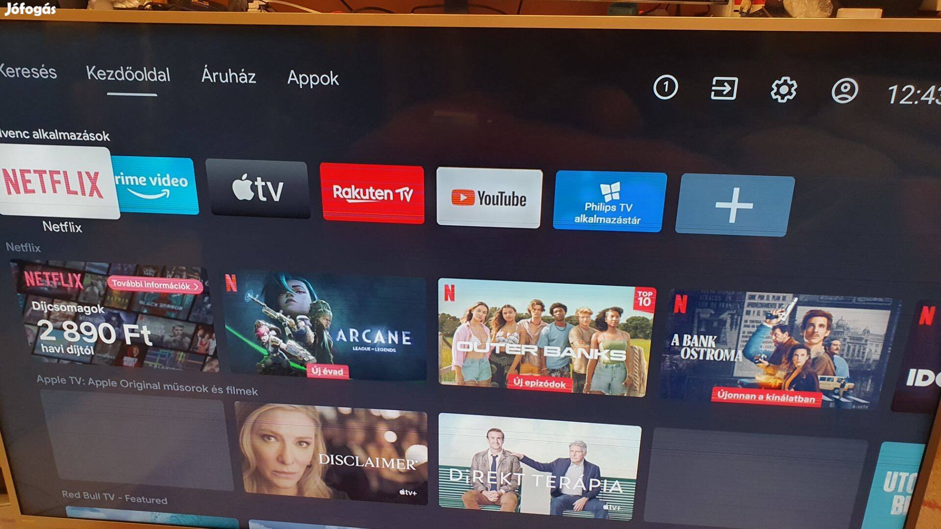 Philips 58Pus8545/12 UHD LED tv kijelző hibás csíkos kép!