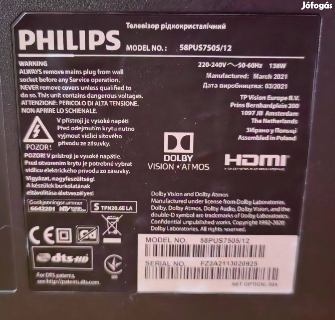 Philips 58 pus 4K tv