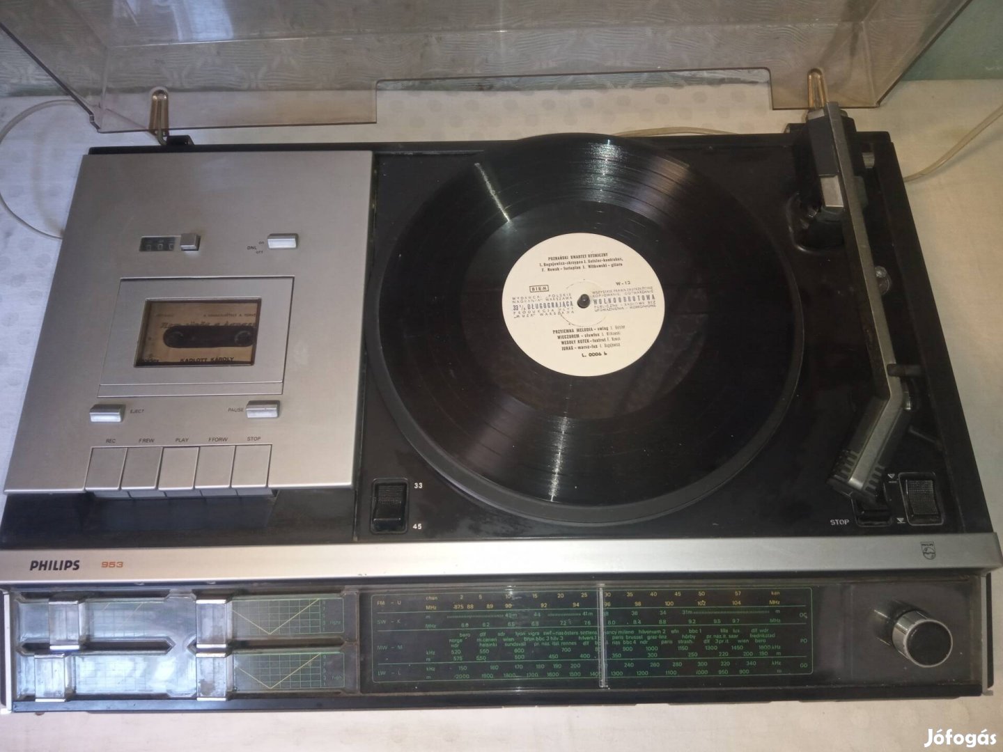Philips 953 High Fidelity rádiós erősítő magnó deck és lemezjátszó 