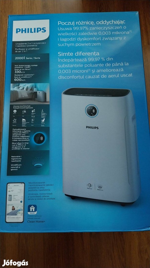 Philips AC2729/13 légtisztító és párásító - Új!