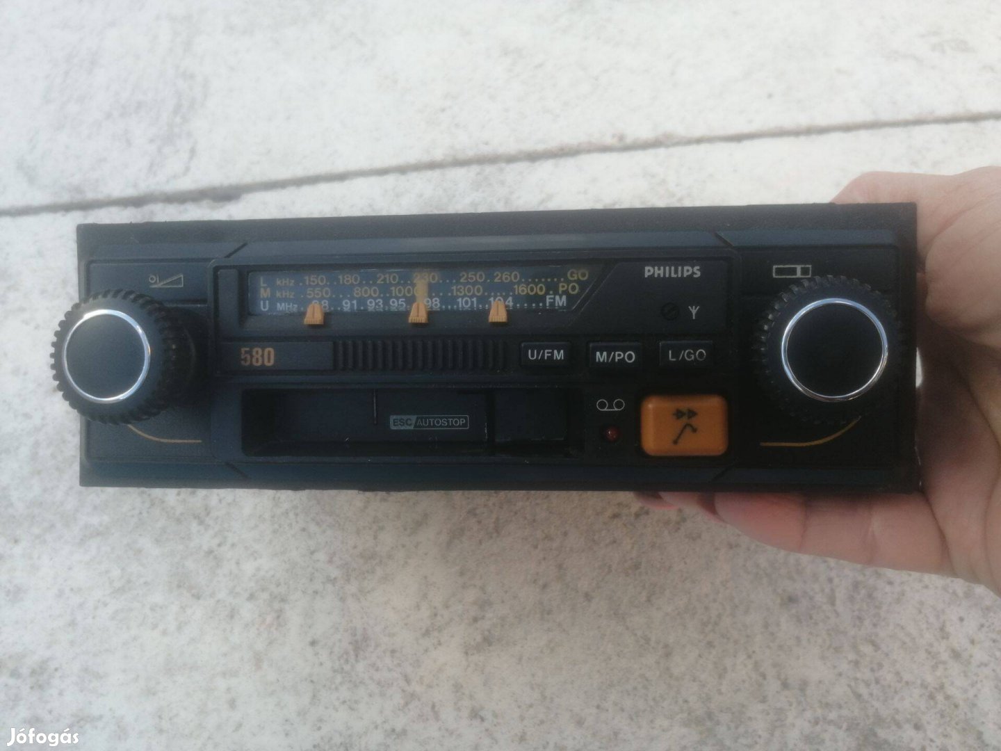 Philips AC 580 típusú retro kazettás rádiós magnó