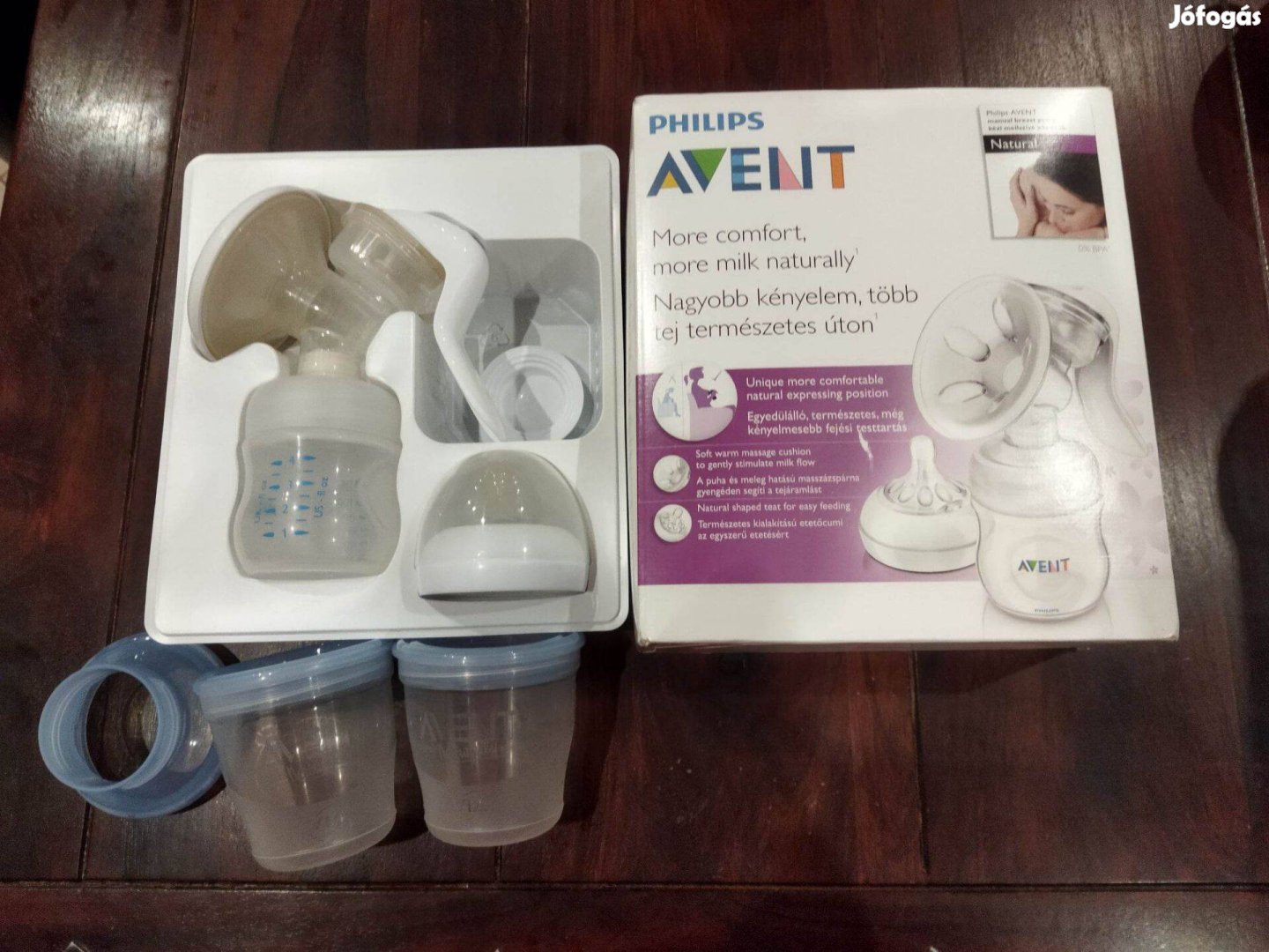 Philips Avent Natural kézi mellszívó + cumisüveg