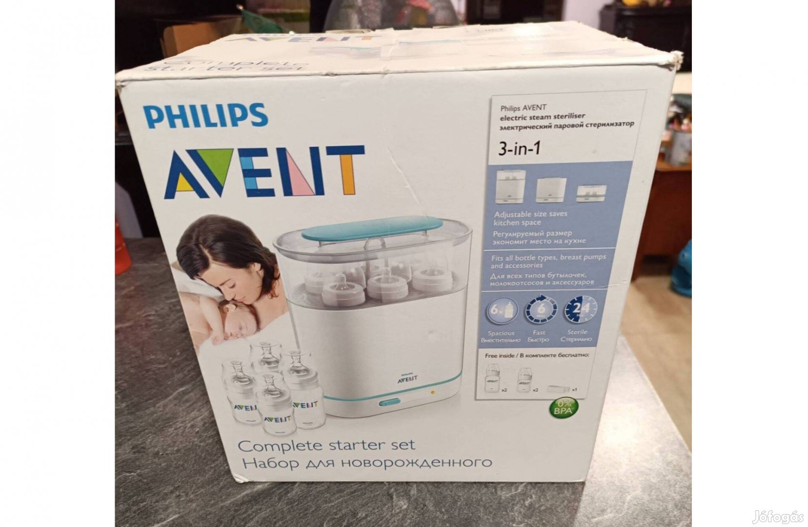 Philips Avent elektromos gőz sterilizáló, cumisüveg fertőtlenítő