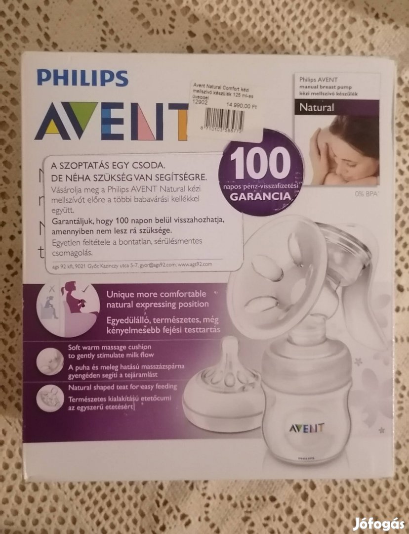 Philips Avent kézi mellszívó 5 db cumisüveggel