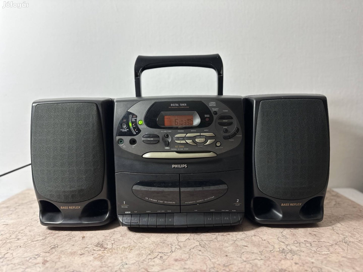 Philips Az 2808 Boombox Kazettás Hordozható Rádió