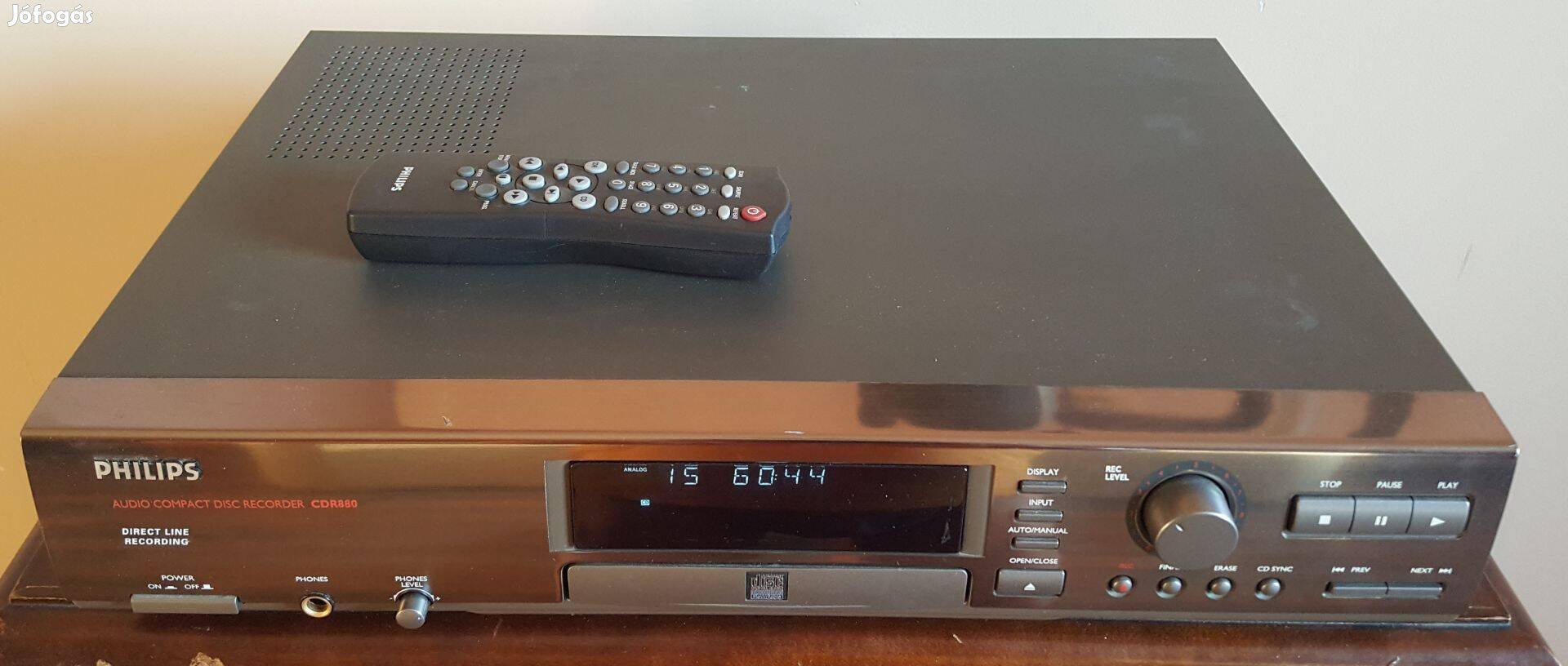 Philips CDR 880 cd író és lejátszó távval