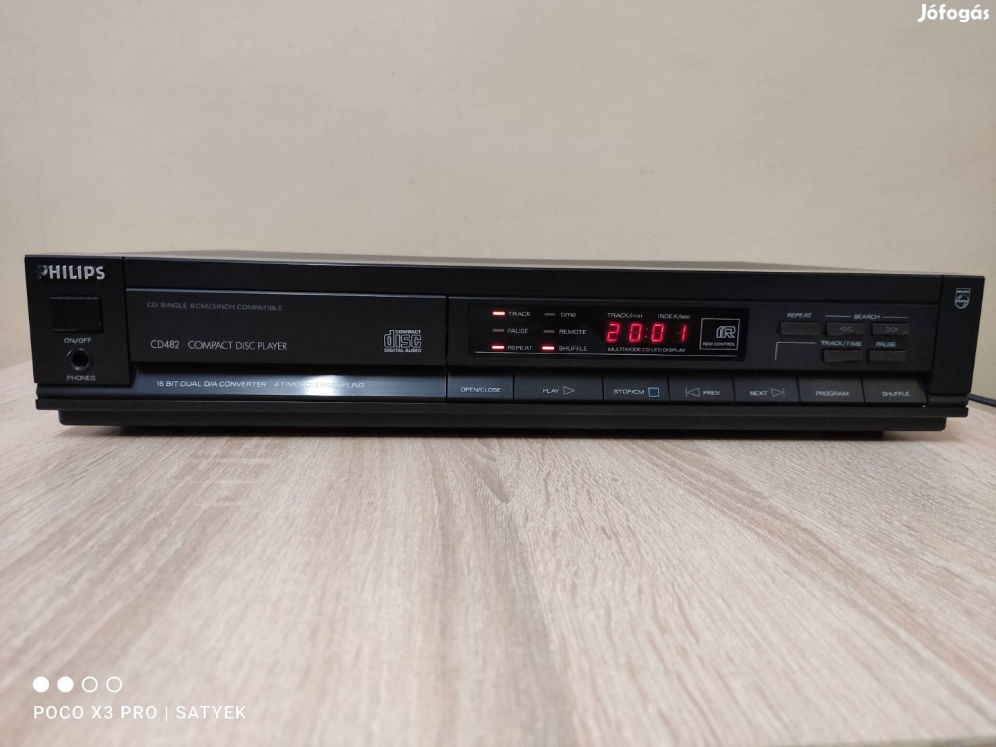 Philips CD-482 hifi cd lejátszó TDA-1543 CDM-4