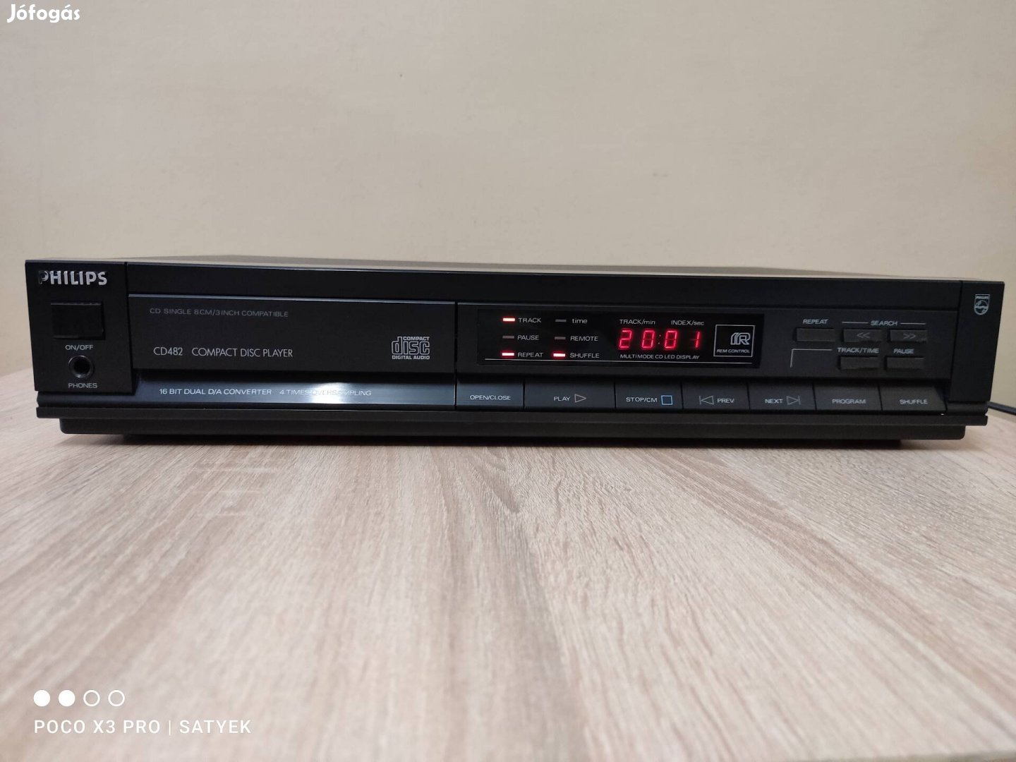 Philips CD-482 hifi cd lejátszó deck  TDA-1543 CDM-4/19 