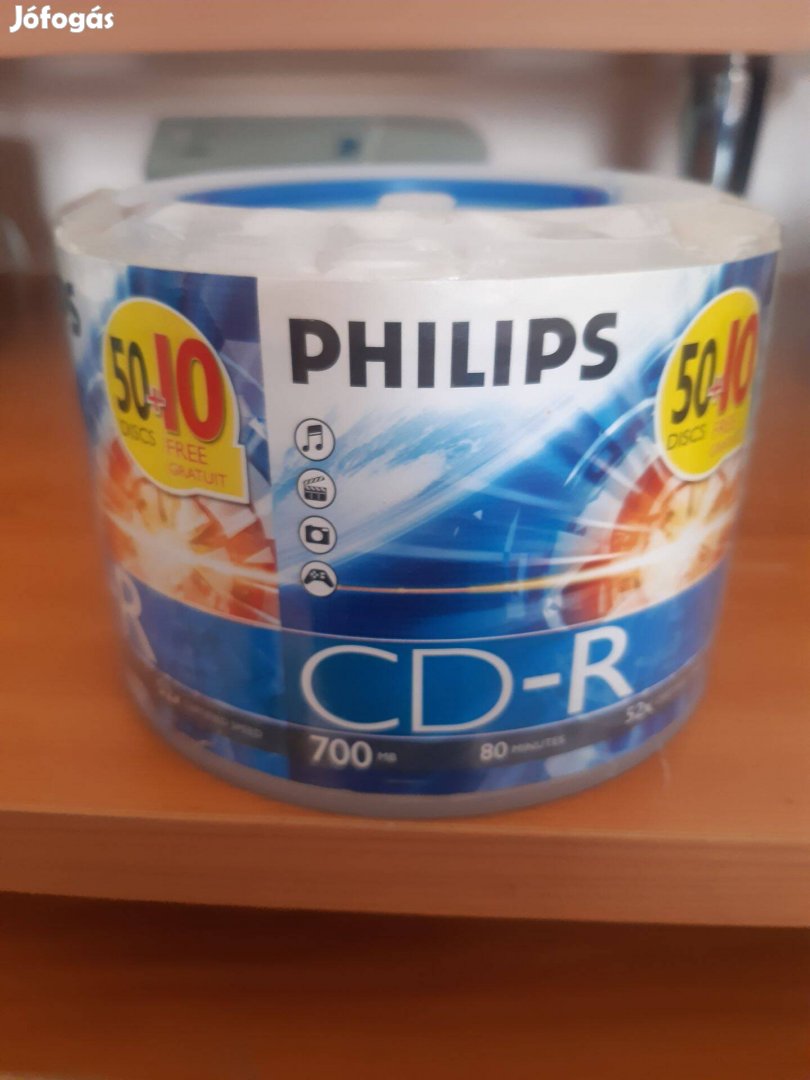 Philips CD-R 60db fóliás csomag