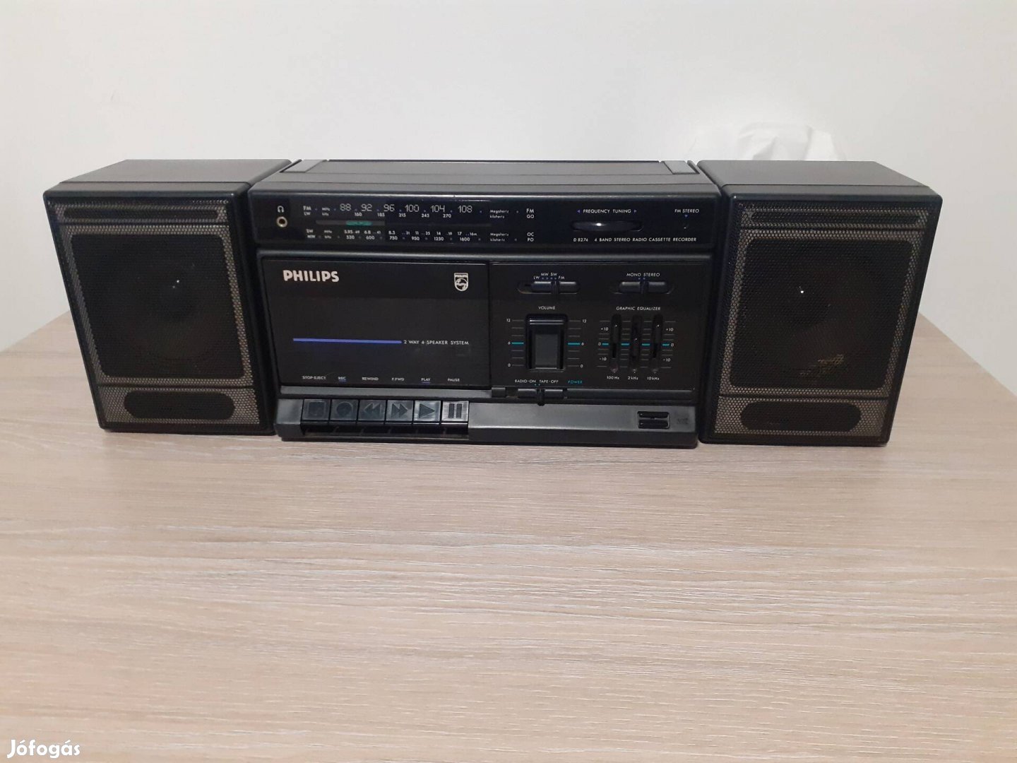 Philips D8274 retro kazettás rádió 