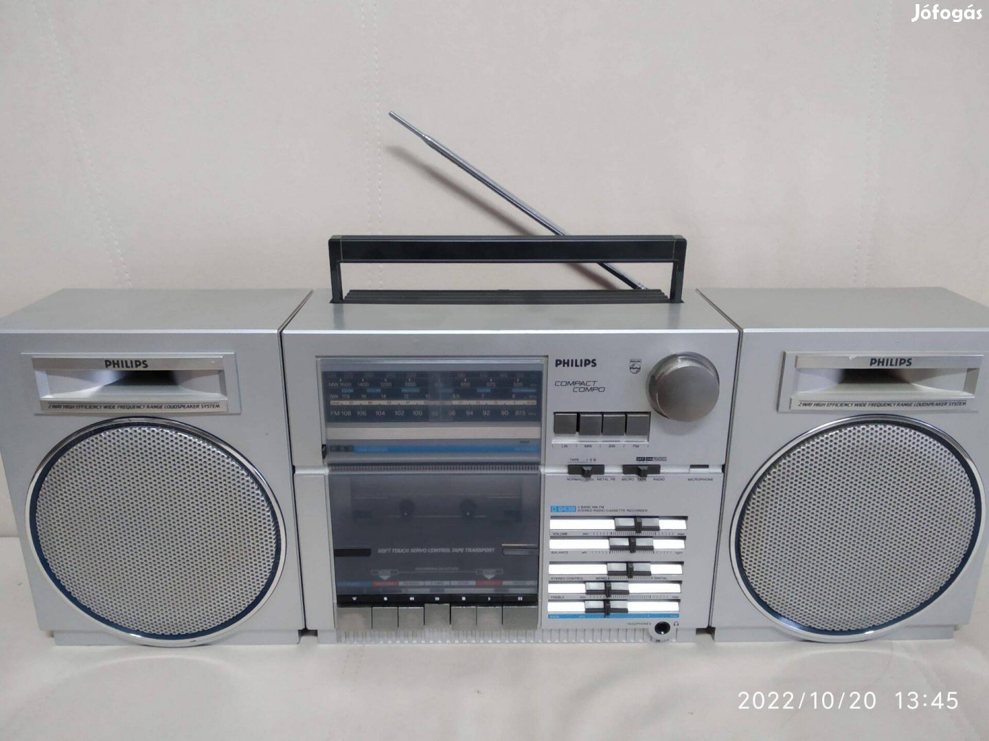 Philips D8438 Boombox Magnó Hibás, alkatrész árban