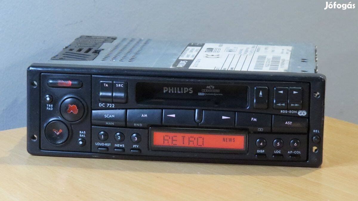 Philips DC 722 retro rádió autórádió kazettás magnó