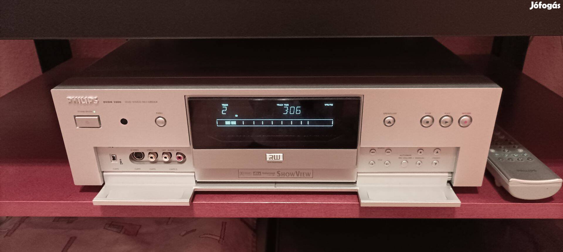 Philips DVDR 1000dvd író,játszó+10db Maxell dvd-r lemez