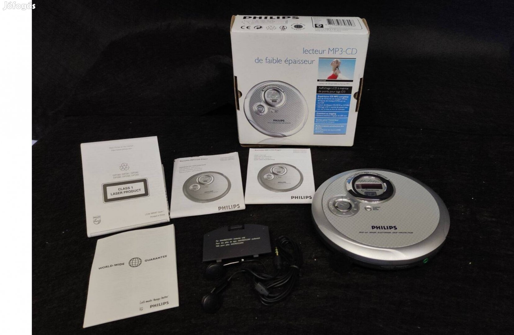 Philips Discman hordozható cd-lejátszó ,MP3 ,Dobozával , Ritkaság