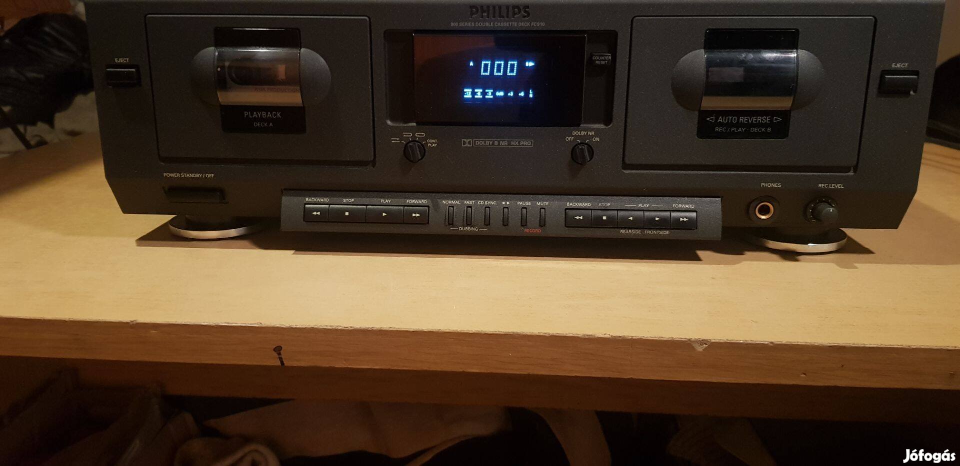 Philips FC 910 dupla kazettás hifi magnó deck sony, akai e6