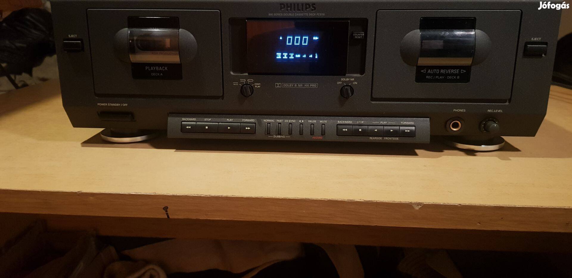 Philips FC 910 dupla kazettás hifi magnó deck sony, akai n