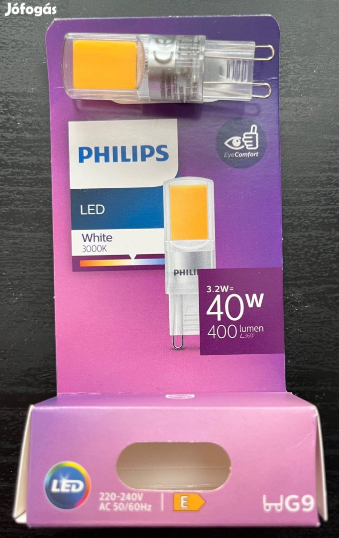 Philips G9 LED 3,2W 400lm 3000K semleges fehér 300° - 40W izzó helyett