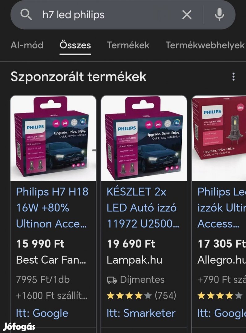 Philips H7 H18 16W 80 Ultinon Access 2500 LED