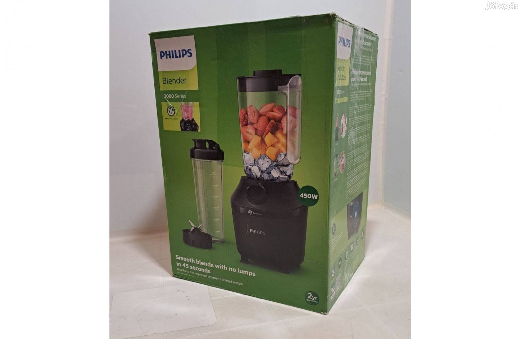 Philips HR2041/41 turmixgép+smoothie pohár, újszerű