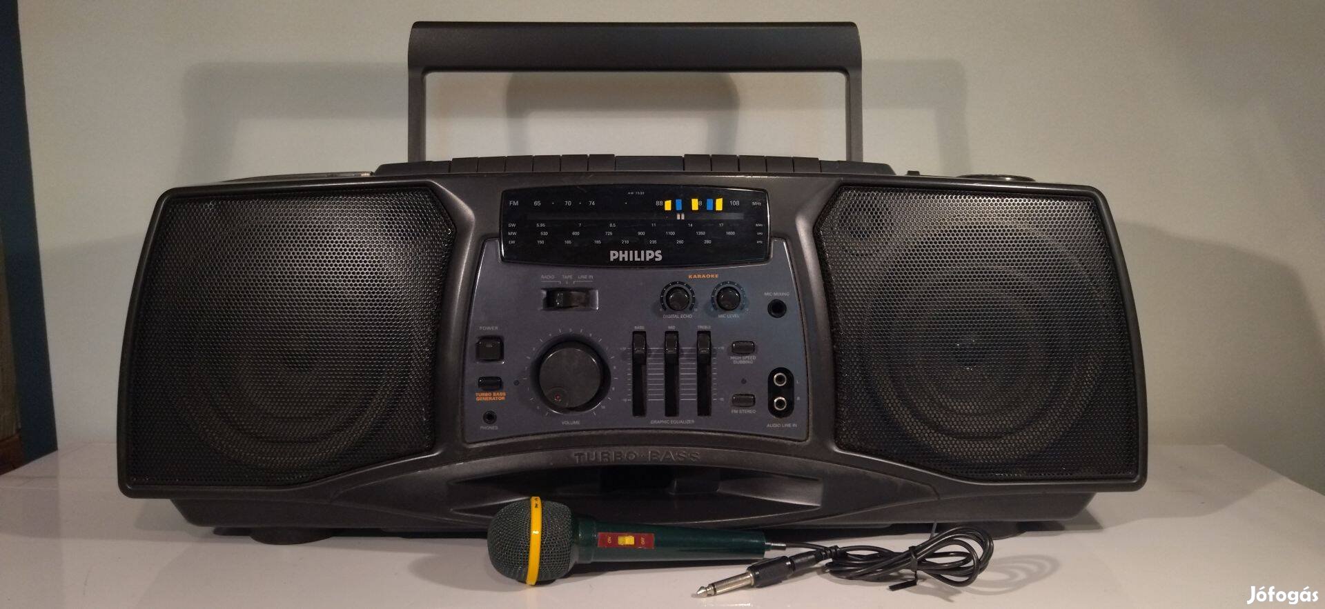 Philips HiFi Stereo Rádiós Boombox két kazettás Magnó Retro