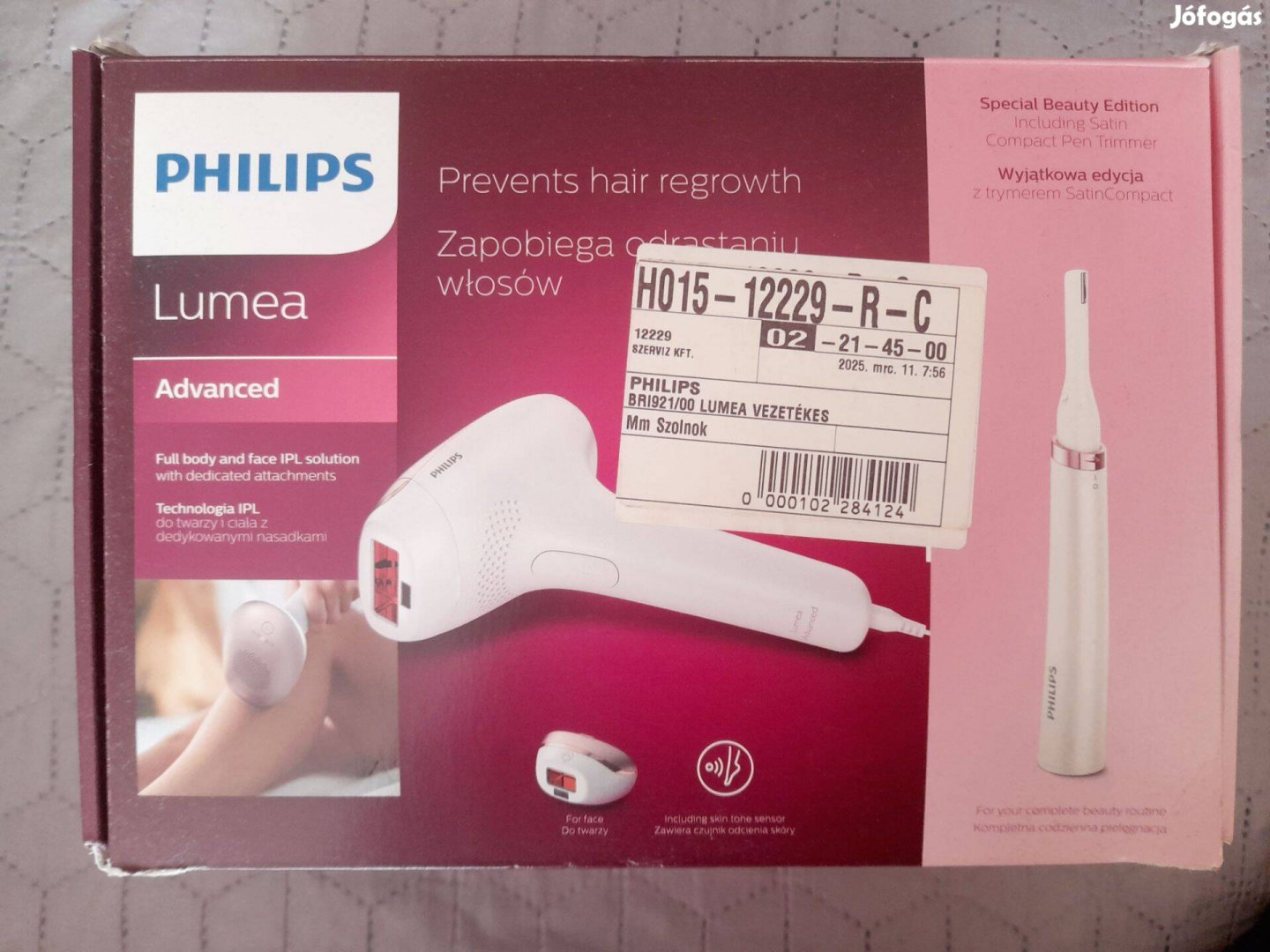 Philips Lumea BRI921 garanciával