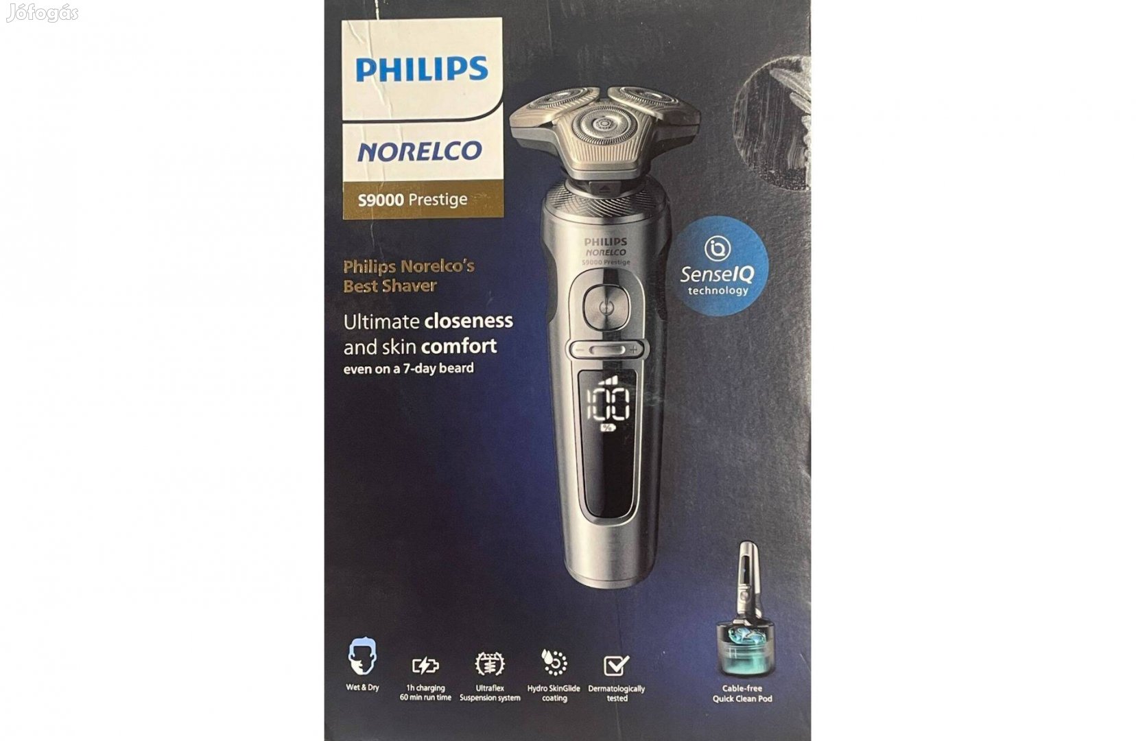 Philips Norelco S9000 Prestige SP9841/84 férfi újratölthető ned