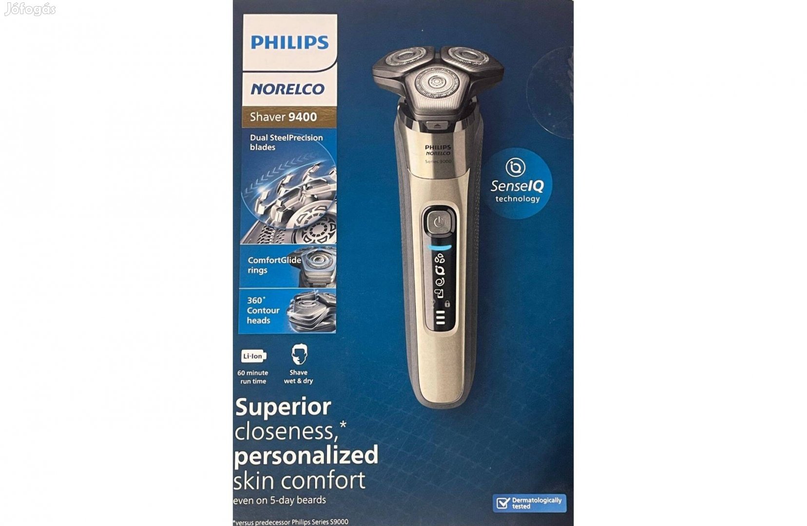 Philips Norelco elektromos újratölthető férfi borotva 9400, S9502/83