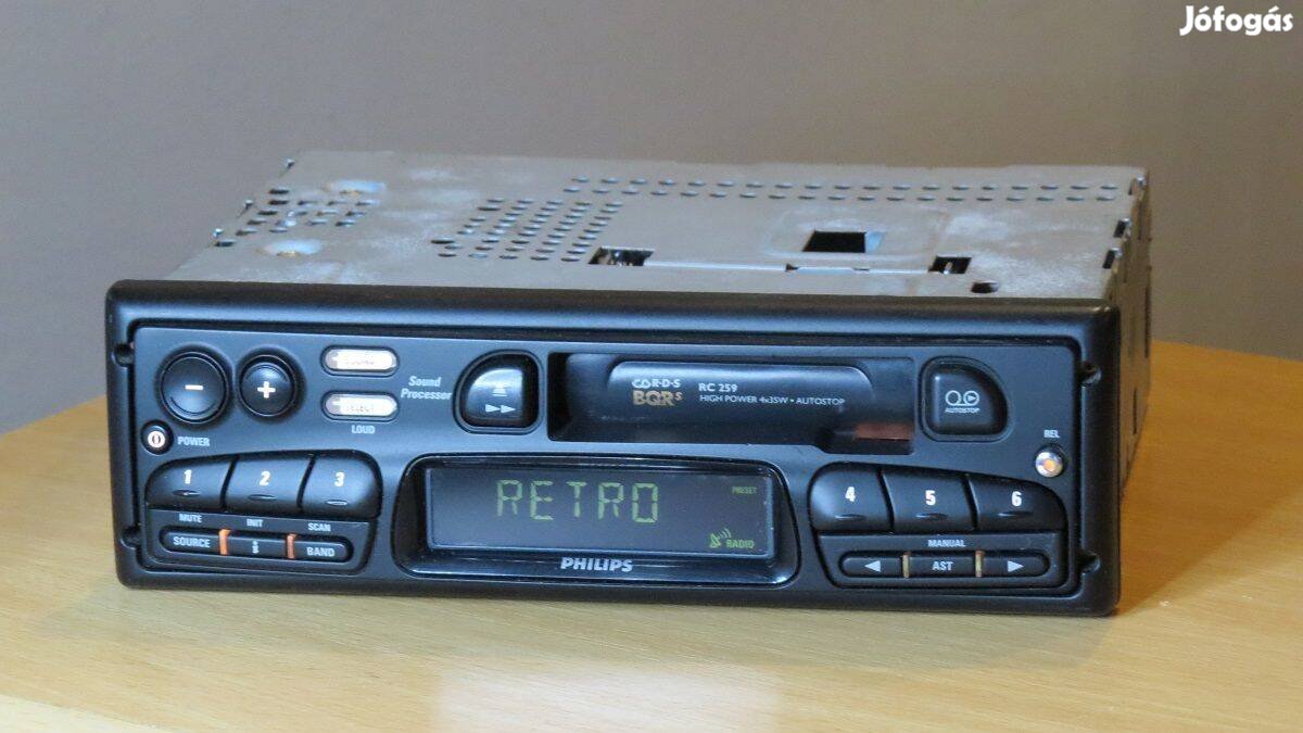 Philips RC 259 retro régi autórádió rádió magnó fejegység