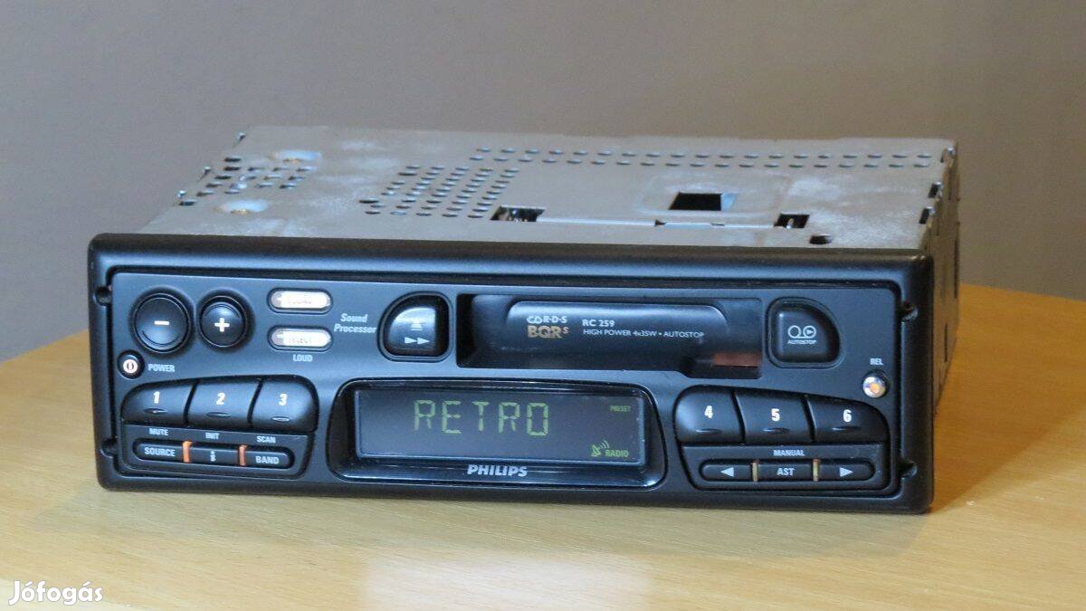 Philips RC 259 retro régi autórádió rádió magnó fejegység