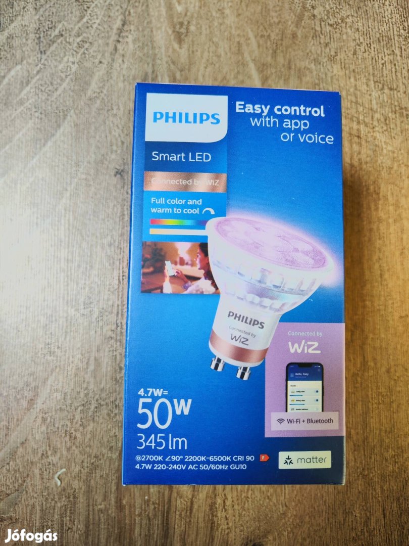 Philips Rgbw okos LED spot, GU10  4.7W 