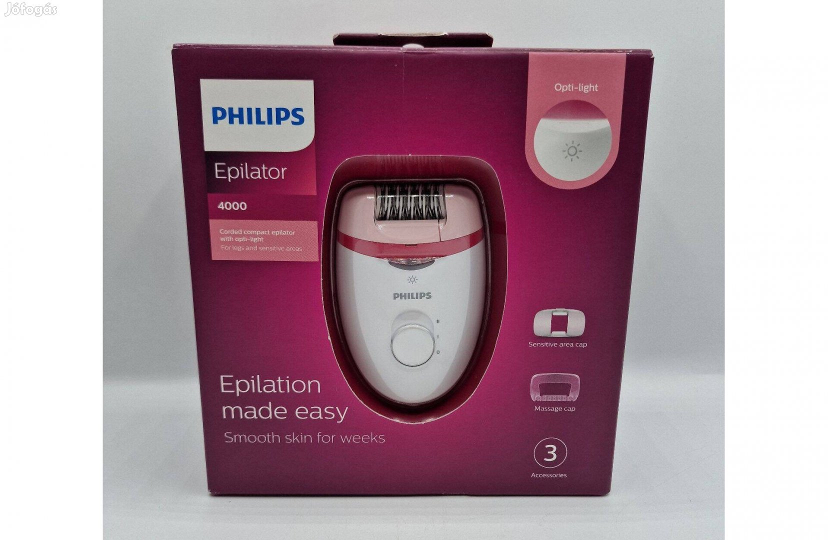 Philips Satinelle Essential BRE255/00 vezetékes kompakt epilátor, új
