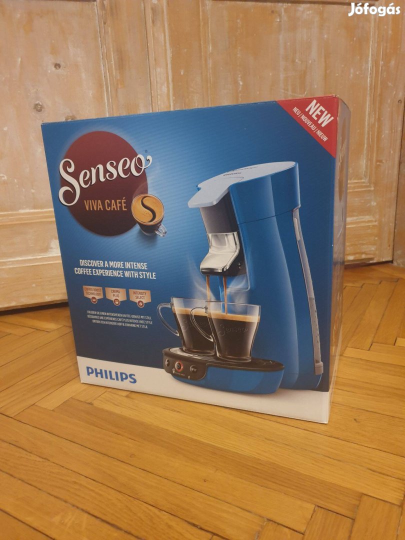 Philips Senseo Viva Café Kávéfőző, teljesen új, kék színben