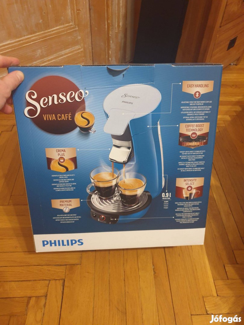 Philips Senseo Viva Café Kávéfőző, teljesen új, kék színben