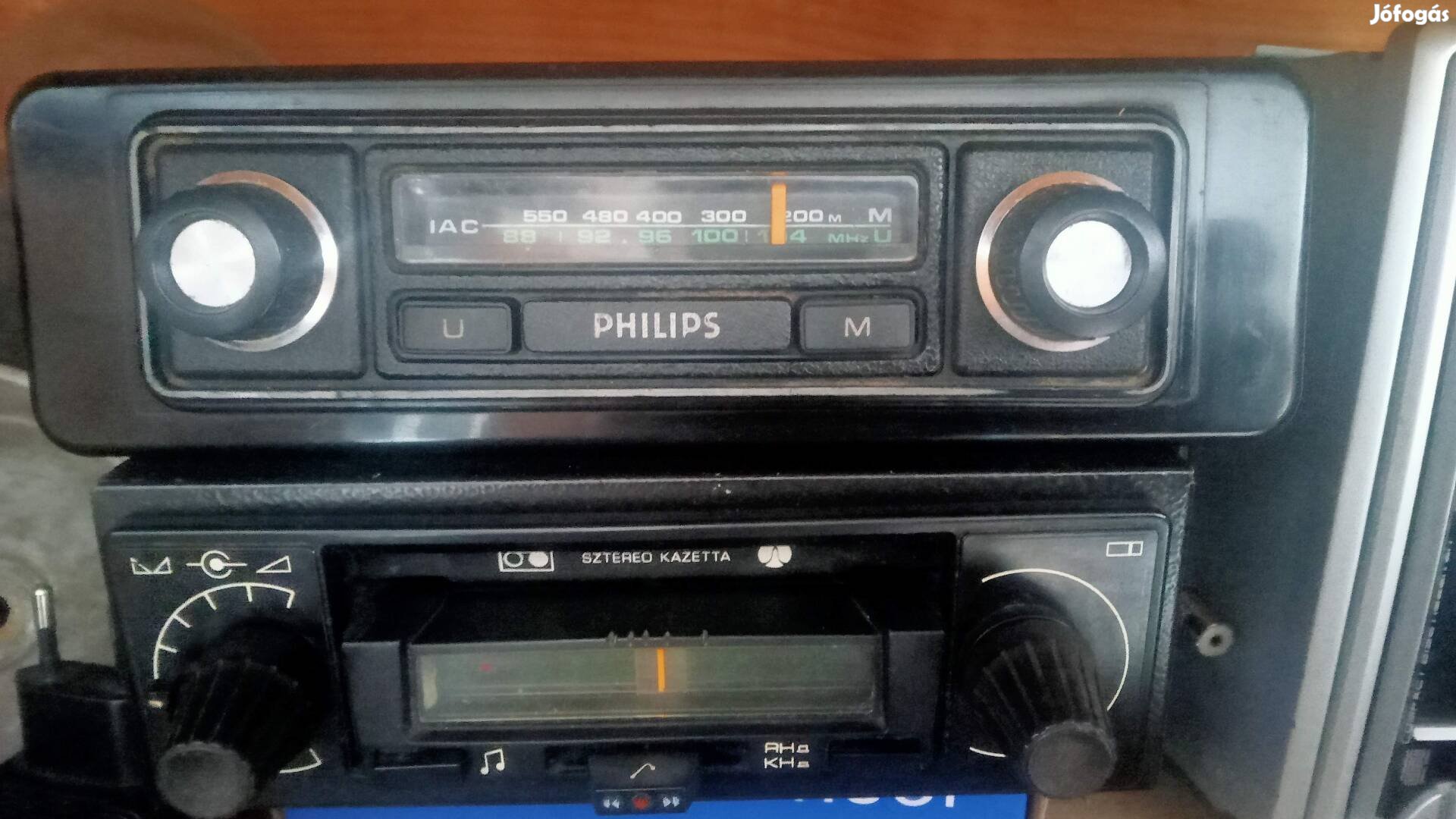 Philips Unitra vintage autórádió 