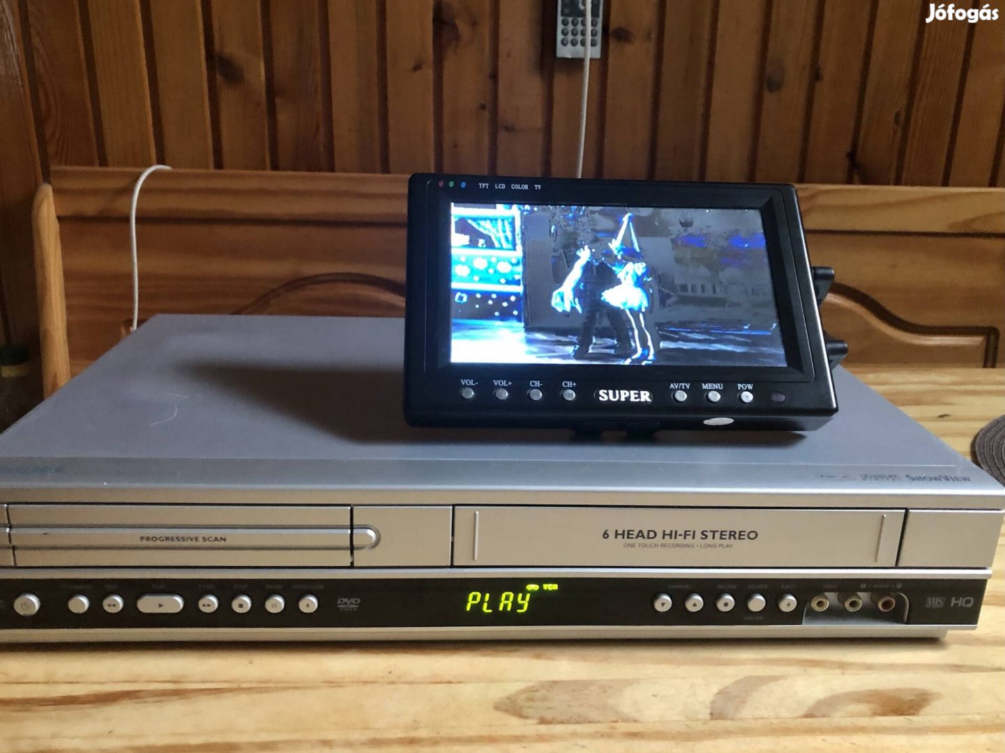 Philips VHS-DVD hifi sztereo kombó 