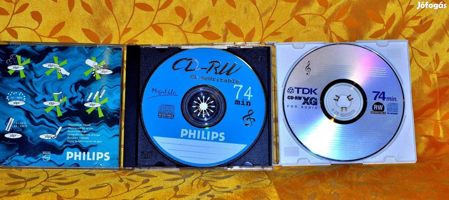 Philips + TDK Audio Cdrw lemez újraírható
