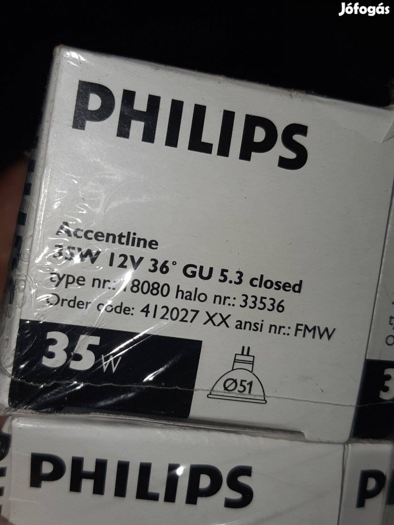 Philips accentline 35w 12v 36d Spot izzó GU5,3 foglalat