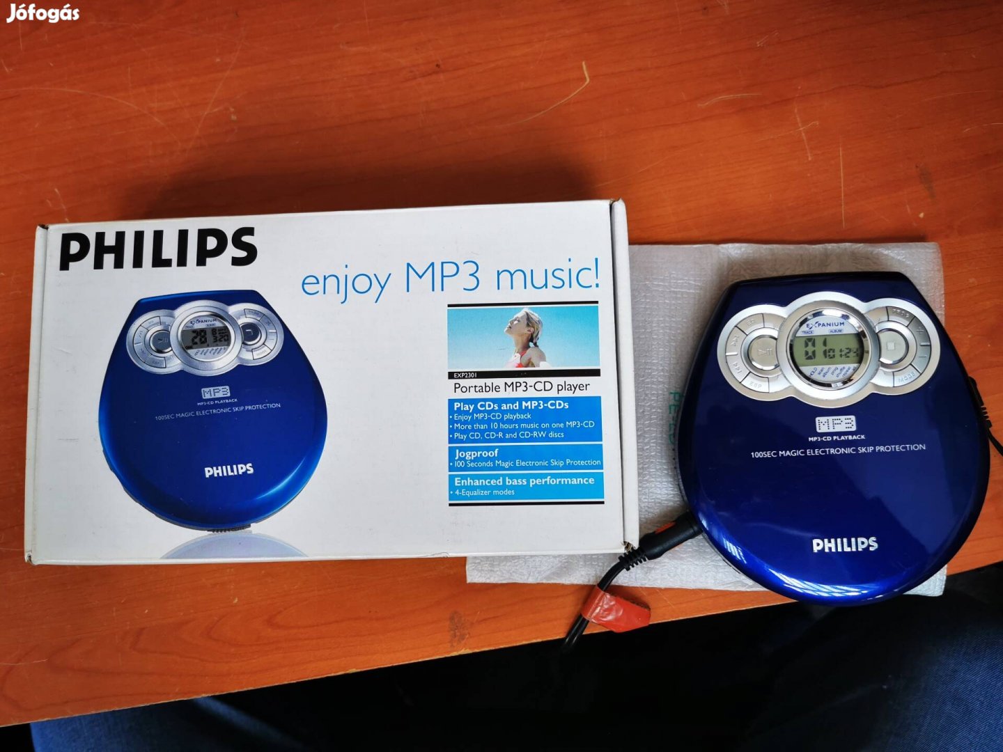 Philips cd hordozható dobozában újszerű 
