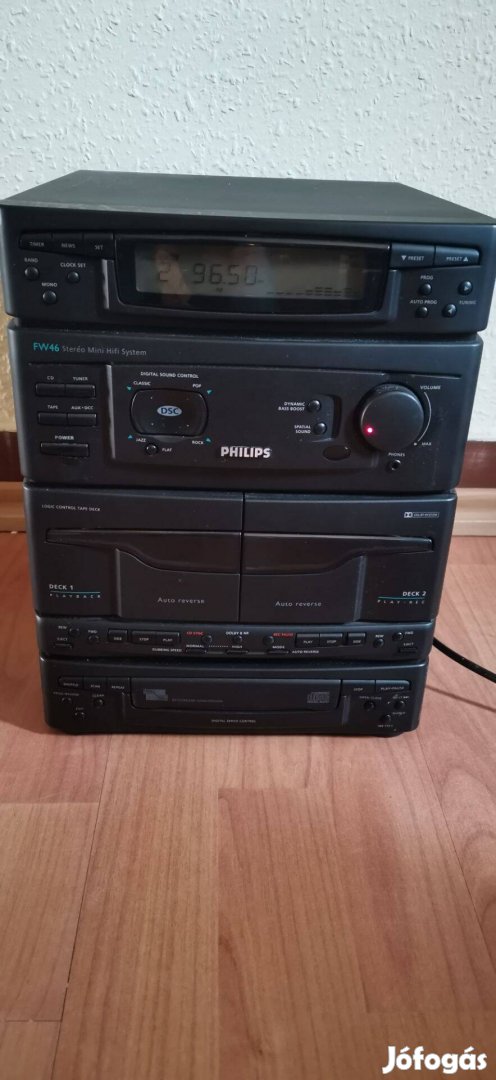 Philips hifi minihifi fw-46 hangfal ,táv nélkül