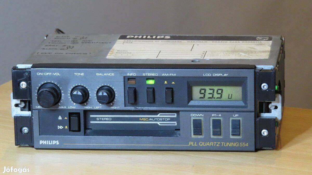 Philips régi retro oldtimer autórádió rádió magnó