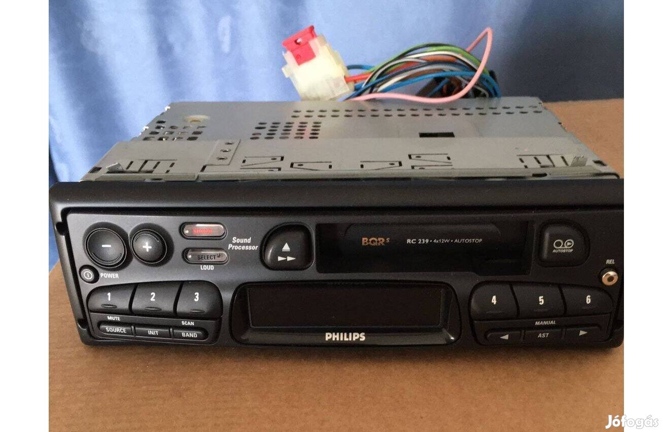Philips stereo retró autó magnós rádió