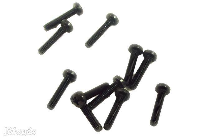 Phillips csavar M5x25 fekete 10 db