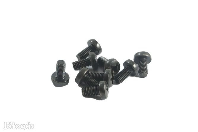 Phillips csavar M6x12 fekete 10 db