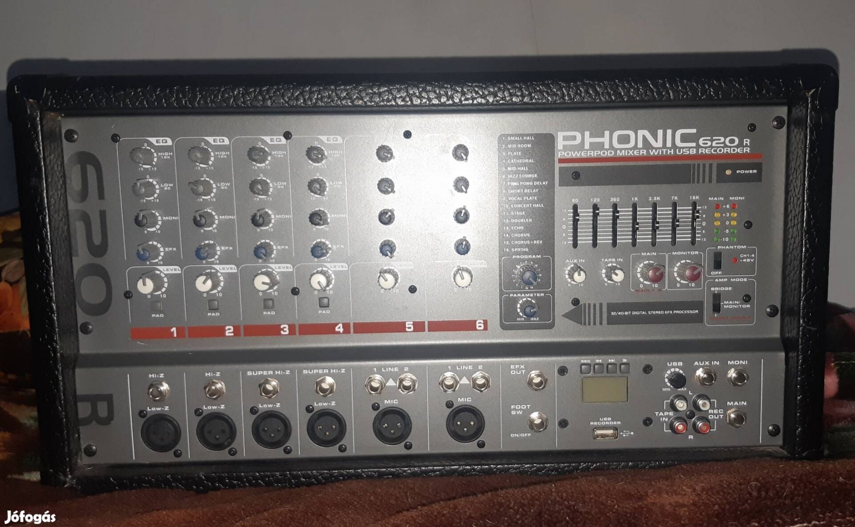 Phonic 620R Power mixer recorder effekt eq usb újszerű...