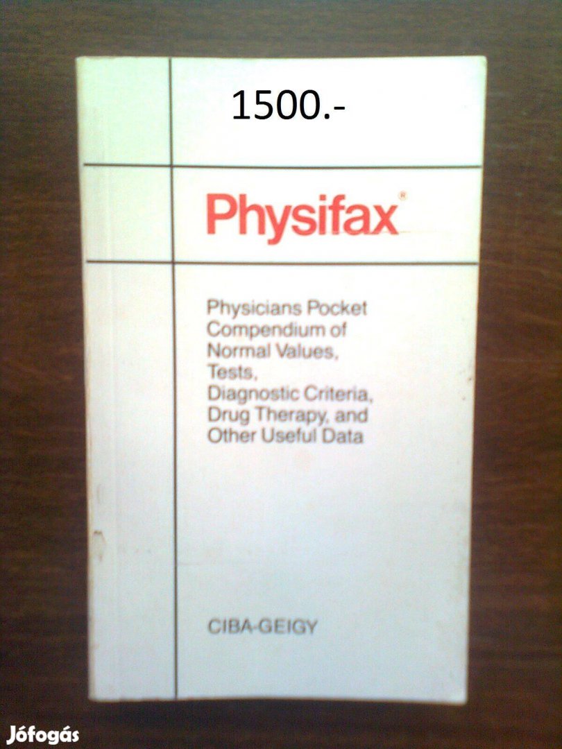 Physifax (eredmények, leletek értékelése) orvosi szakkönyv angol nyelv