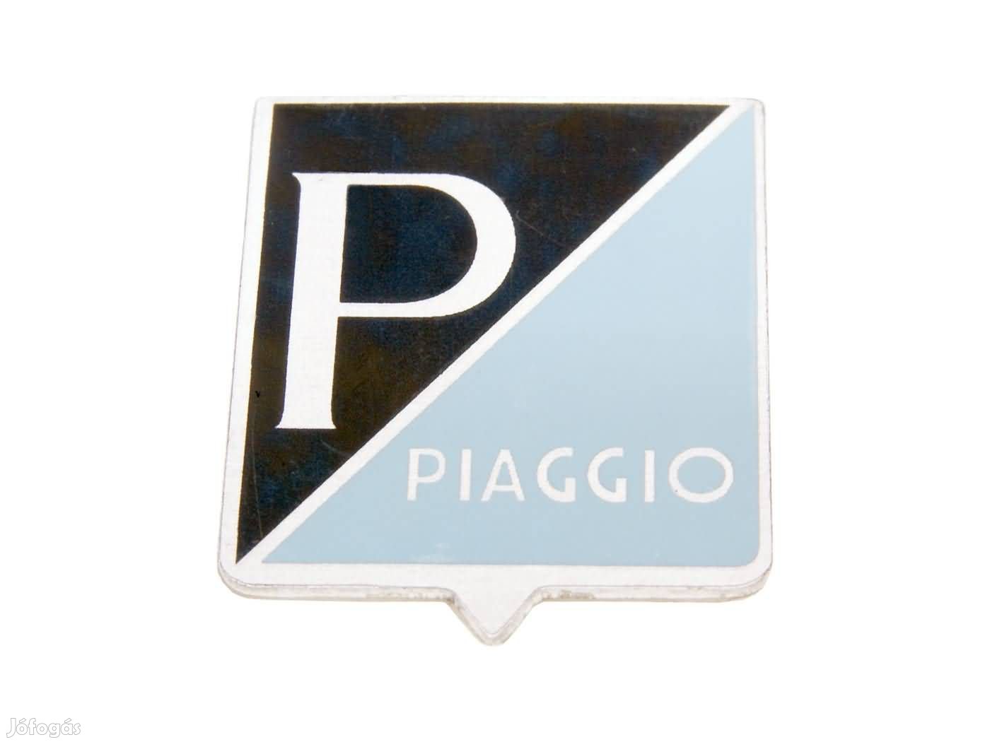 Piaggio alumínium ragasztandó embléma 25x31mm - Vespa 50, 50S, 50SS (-