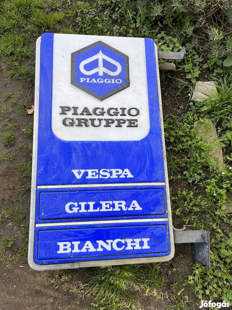 Piaggio vespa gilera bianchi cégért világítós tábla 