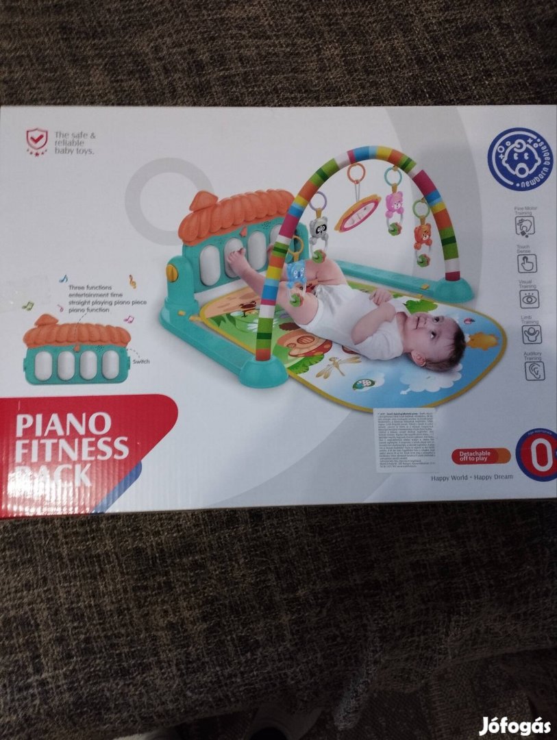 Piano Fitness baba Játszószőnyeg játékhíddal - Erdei állatok eladó 