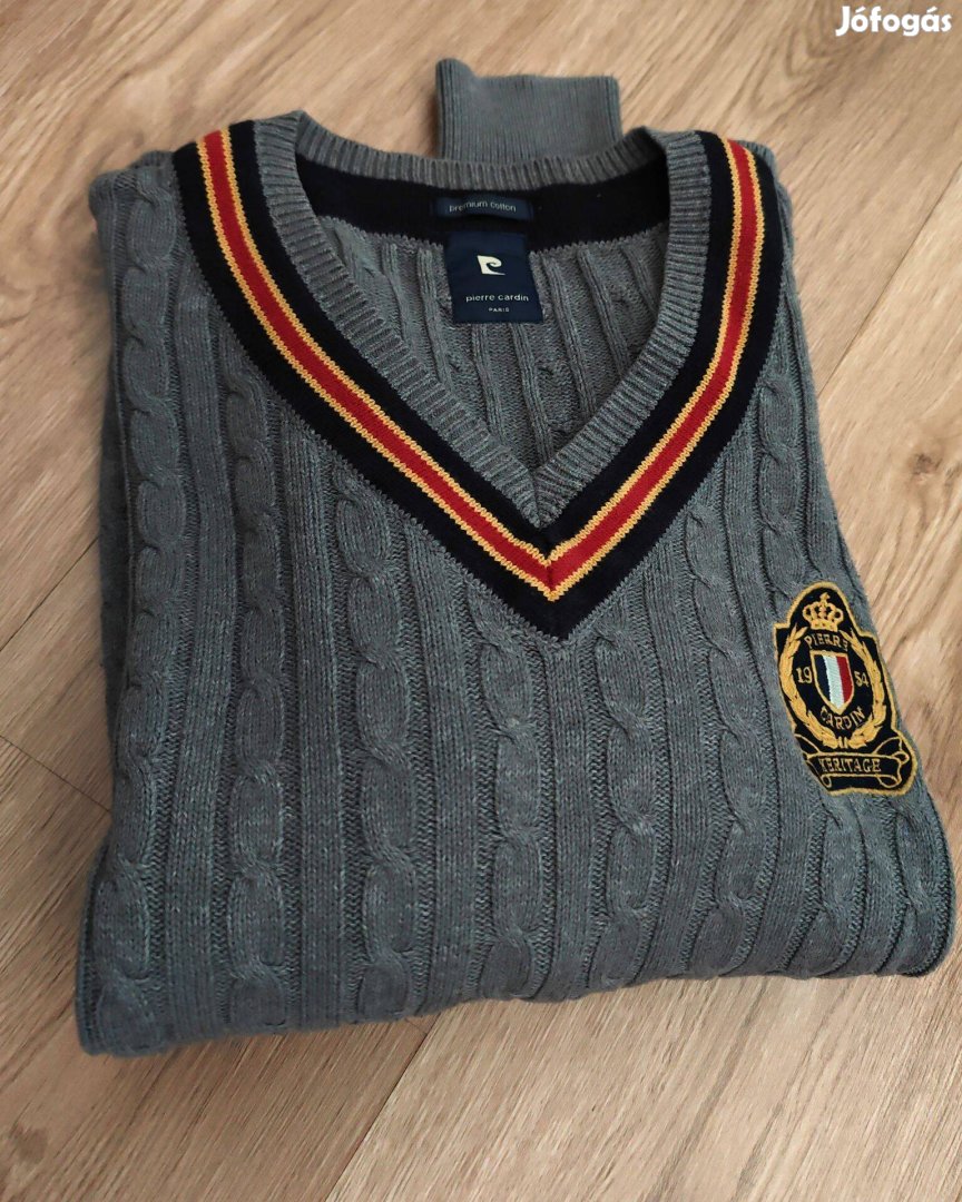 Pierre Cardin kötött férfi pulóver M