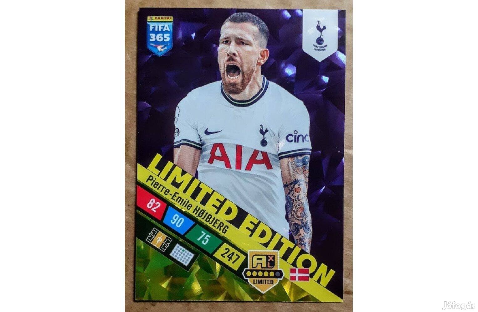 Pierre-Emile Hojbjerg Tottenham Limited focis kártya Panini 2023